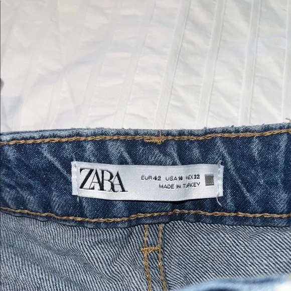 Zara Blue Relaxed Denim with Faded Finish - Picture 4 of 7